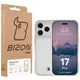 Etui Bizon Case Angelo do Apple iPhone 17 Pro półprzezroczyste z beżową ramką