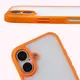 Etui Bizon Case Angelo do Apple iPhone 17 półprzezroczyste z pomarańczową ramką