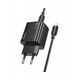 Ładowarka sieciowa do telefonu Hoco 2 x USB C + 2 x USB A QC3.0 PD 3A 30W + kabel USB C do Lightning N56 czarna