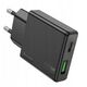 Ładowarka sieciowa do telefonu Hoco Slim USB A + USB C QC3.0 PD 3A 20W N38 czarna