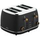 Witt Premium Wood four-slice toaster, black