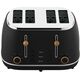 Witt Premium Wood four-slice toaster, black