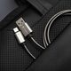 Kabel USB A do Lightning Forcell F-Energy 2,4A 12W Metal 2 m C236 srebrny