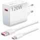 XIAOMI oryginalna ładowarka sieciowa USB A QC3.0 3A 120W MDY-14-EE + kabel USB A do Typ C 6A 1m biała bulk