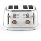 Witt Premium Wood four-slice toaster, white