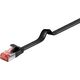 CAT 6 kabel krosowy płaski,U/FTP, czarny - Długość kabla 0.5 m