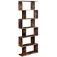 Regał na książki rustykalny brąz 70x24x190 cm loft 6 półek