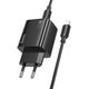 Ładowarka sieciowa do telefonu Hoco 2 x USB C + 2 x USB A QC3.0 PD 3A 20W + kabel USB C do Lightning N55 czarna