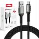 Kabel USB A do USB C Forcell F-Energy QC4.0 3A 66W Cafule 0,5 m C256 czarny