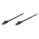 Patchcord Cat6 UTP 0,3m 100% CU czarny