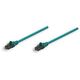 Patchcord Cat6 UTP 0,3m 100% CU zielony