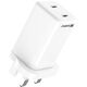 AC Charger Dual USB-C PD65W UK