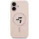 Etui Karl Lagerfeld Silicone Karl&Choupette Ring MagSafe do Apple iPhone 17 różowy