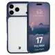 Etui Bizon Case Angelo do Apple iPhone 17 Pro Max półprzezroczyste z granatową ramką