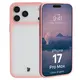 Etui Bizon Case Angelo do Apple iPhone 17 Pro Max półprzezroczyste z jasnoróżową ramką