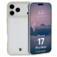 Etui Bizon Case Angelo do Apple iPhone 17 Pro Max półprzezroczyste z beżową ramką