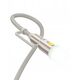 Kabel All-in-one USB A / USB C do USB C / LED Light Hoco 3A 60W 1,2 m U138 szary