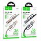 Kabel All-in-one USB A / USB C do USB C / LED Light Hoco 3A 60W 1,2 m U138 szary