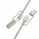 Kabel All-in-one USB A / USB C do USB C / Zapalniczka samochodowa Hoco 3A 60W 1,2 m U138 szary