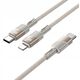 Kabel 2w1 USB C do USB C + Lightning Hoco 5A 100W 1,2 m U139 złoty