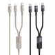 Kabel 2w1 USB C do USB C + Lightning Hoco 5A 100W 1,2 m U139 złoty