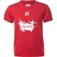Huari Dziecięca koszulka z krótkim rękawem Huari Poland Fan Kids racing red/white rozmiar 110