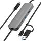 j5create JCH462-N huby i koncentratory USB 3.2 Gen 1 (3.1 Gen 1) Type-A + Type-C 5000 Mbit/s Szary