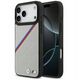 Etui BMW M Tricolor Metal Logo MagSafe do iPhone 17 Pro Max szary