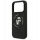 Etui Karl Lagerfeld Silicone Karl&Choupette Ring MagSafe do iPhone 17 Pro czarny