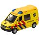 Karetka Ambulans Metalowy Z Napędem Pull Back Światła Dźwięki Żółty 1:32 EDUKAMP