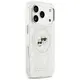 Case Karl Lagerfeld IML Glitter Karl & Choupette Heads Logo MagSafe for iPhone 17 Pro Max gray