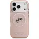 Case Karl Lagerfeld IML Glitter Karl & Choupette Heads Logo MagSafe for iPhone 17 Pro Max pink