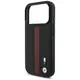 Etui BMW M Perforated Stripe Logo MagSafe do iPhone 17 Pro czerwony