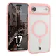 Etui z pierścieniem magnetycznym Bizon Case MatteO do Apple iPhone 17 Air przydymione-jasnoróżowe