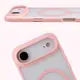 Etui z pierścieniem magnetycznym Bizon Case MatteO do Apple iPhone 17 Air przydymione-jasnoróżowe