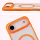 Etui z pierścieniem magnetycznym Bizon Case MatteO do Apple iPhone 17 Air przydymione-pomarańczowe
