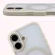 Etui z pierścieniem magnetycznym Bizon Case MatteO do Apple iPhone 17 przydymione-beżowe