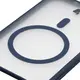 Etui z pierścieniem magnetycznym Bizon Case MatteO do Apple iPhone 17 Air przydymione-granatowe