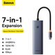 HUB USB Baseus Hub 7w1 Baseus UltraJoy 7-Port ( USB-C do 1xHDMI4K@30Hz + 2xUSB 3.0 + 1xPD +RJ45 + SD/TF3.0)