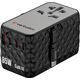 Verbatim Adapter podróżny Verbatim Charge 'n' Travel GaN III globalny 4xUSB-C PD 3.0 QC 4+ 70W, 1xUSB-A QC 4+ 60W