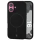 Silikonowe etui z pierścieniem magnetycznym Bizon Soft Case do Apple iPhone 16 czarne