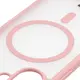 Etui z pierścieniem magnetycznym Bizon Case MatteO do Apple iPhone 17 przydymione-jasnoróżowe