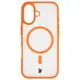 Etui z pierścieniem magnetycznym Bizon Case MatteO do Apple iPhone 17 przydymione-pomarańczowe