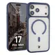 Etui z pierścieniem magnetycznym Bizon Case MatteO do Apple iPhone 17 Pro Max przydymione-granatowe