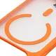 Etui z pierścieniem magnetycznym Bizon Case MatteO do Apple iPhone 17 Pro przydymione-pomarańczowe