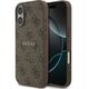 GUESS futerał do IPHONE 17 kompatybilny z MagSafe GUHMP17SG4GFRW (PU 4G Ring Classic Logo) brązowy