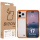 Etui Bizon Case Angelo do Apple iPhone 17 Pro Max półprzezroczyste z pomarańczową ramką