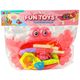 Zestaw Do Łowienia Rybek Stolik Krab 10 Rybek Wędka Sitko Różowy LEAN Toys