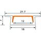 Profil Led PO2 podtynkowy Eco Light EC20609 2m biały + klosz mleczny