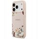 Etui Guess Grained Flowers Classic Logo MagSafe do iPhone 17 Pro różowy